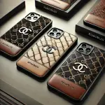 iPhone Luxury Brand Pattern CC PU Leather Case Cover