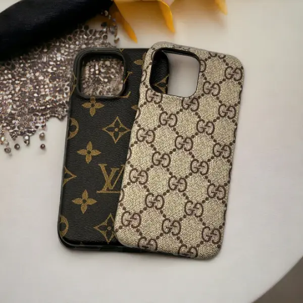 iPhone Series Luxury Brand Pattern PU Leather Case Cover