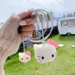 Cute Kitty Theme Silicone Cable Protector and Adapter Case For iPhone Charger