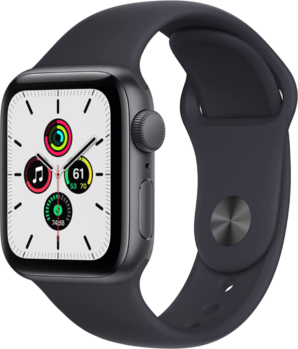 Apple Watch SE Gen 1 GPS 40mm Smart Watch w Space Grey Aluminium Case with Midnight Sport Band Fitness Activity Tracker Heart Rate Monitor Retina Display Water Resistant ReMobiler